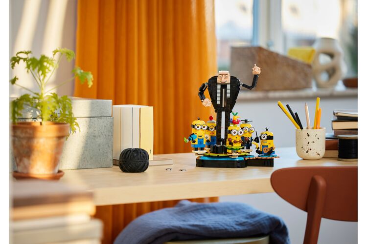 Конструктор LEGO Despicable Me 4 Ґру и миньйоны с кубиков, изображение 5