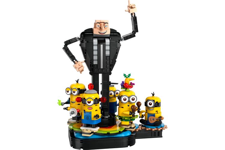 Конструктор LEGO Despicable Me 4 Ґру и миньйоны с кубиков, изображение 6