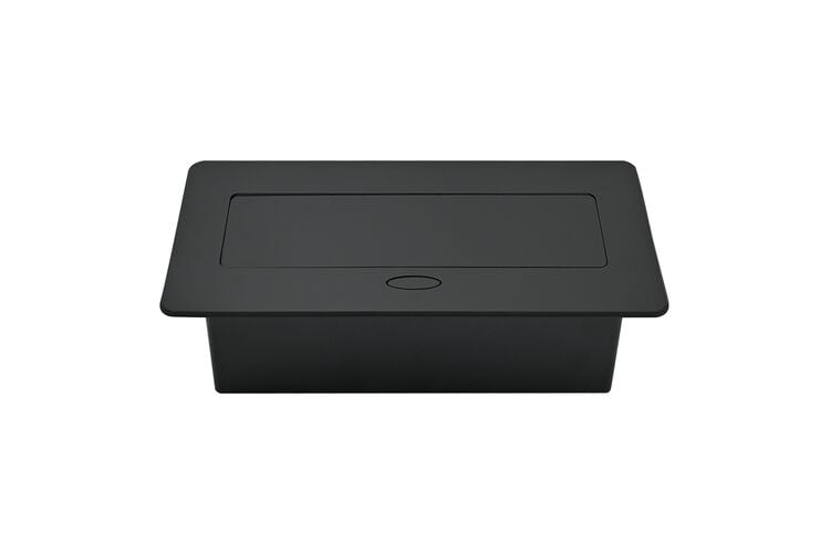 Вбудована розетка ELEKTRIMA KWADRO II, прямокутна, чорна (2 x Schuko + USB A + USB C), Rejs, изображение 4