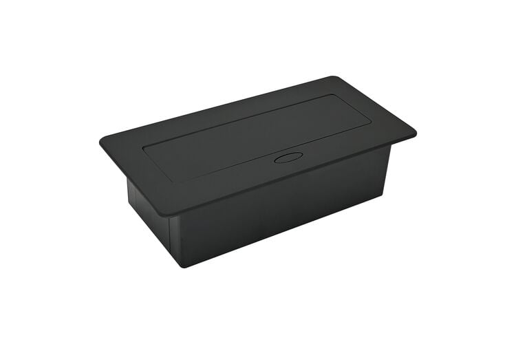 Вбудована розетка ELEKTRIMA KWADRO II, прямокутна, чорна (2 x Schuko + USB A + USB C), Rejs, изображение 3