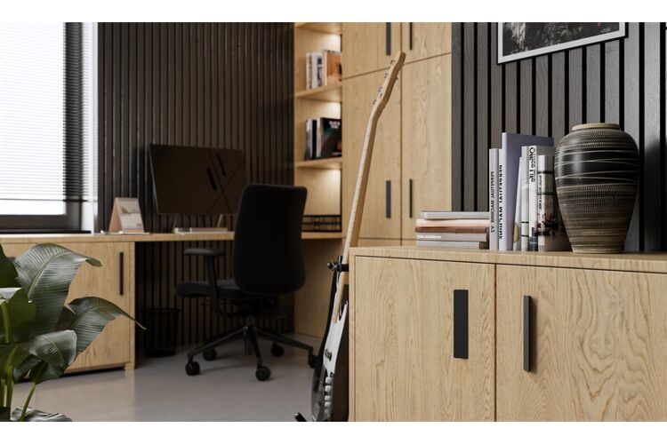 Мебельная ручка GTV TIROS, Черный мат C=32 мм, L=40 мм, Цвет: Черный матовый, Межц. расстояние: 32, изображение 6