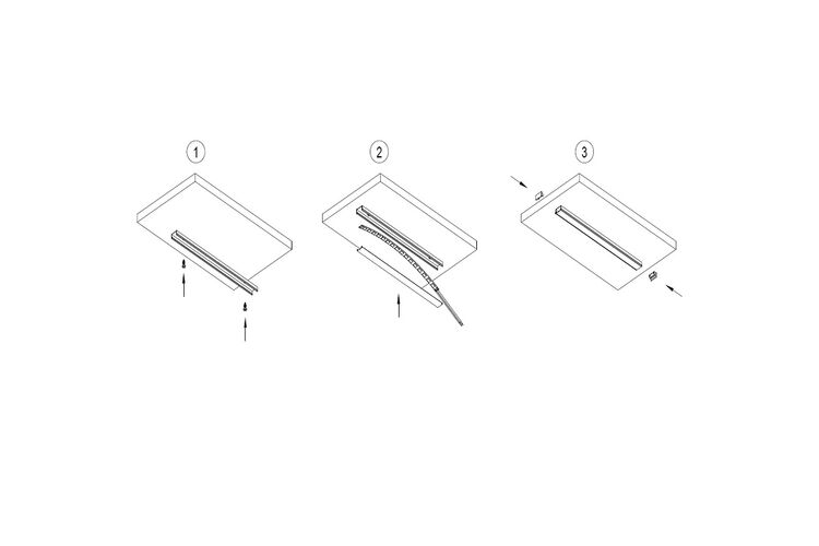 Профиль для LED-ленты, НАКЛАДНОЙ, L = 3м, алюминий, анодированное золото, Сторона крепления: Накладной, Цвет: Золото анод, Длина, мм: 3000, изображение 3