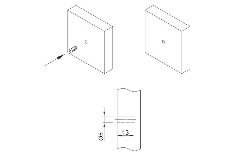 Муфта під саморіз L=13 мм, D5, забивна, пластикова, розтискна, №43 (1004932) Hettich, изображение 3
