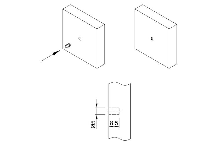 Муфта М4, L=8 мм, D5, забивна, латунь, розтискна, (BU07) Permo, изображение 3