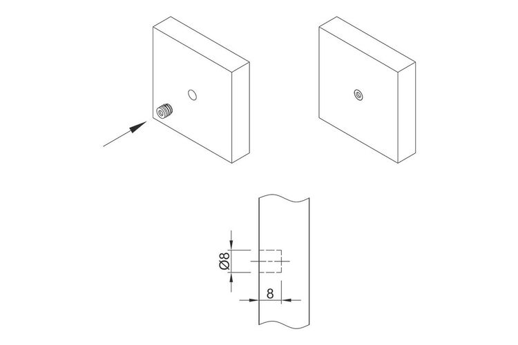 Муфта М4 L=8 мм, D8, забивна, пластикова, нерозтискальна, №30 (79529) Hettich, изображение 3