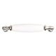 Ручка Marella CL 15136.128 никель полированный | белый, Цвет: Никель, Межц. расстояние: 128, изображение 2