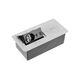 Мебельная розетка AVARO PLUS 1XSCHUKO, USB A+C Беспроводная ЗАРЯДКА 5W КАБЕЛЬ 1,5 М , Алюминий, Цвет: Алюминий