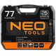 Neo Tools Набір інструменту 1/2", 1/4", CrV, 77 од., изображение 9