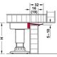 Держатель цоколя AXILO 78 пластик белый-черный 19 мм, Толщина, мм: 19, изображение 2