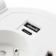 Подовжувач CHARGER PLUS, 1xschuko, USB A+C, (змінні USB-A, HDMI, RJ45) 1,5 м білий Бездротова зарядка, Колір: Білий, изображение 4