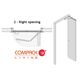 Комплект фурнітури Compack Living 90° A80, правий, Сторона кріплення: Права, изображение 2