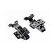 Петля GTV SilentoPro 3D Black для алюмінієвих рамок Накладна Гідравлічна + оп. планка Н=0 clip-on, Вид петлі: Накладна, Колір: Чорний