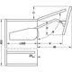 Комплект фурнитуры FREE FOLD Hafele 840-910 мм 7,3-14,6кг - без заглушек — 3924, Сторона крепления: Универсальная, Цвет: Алюминий, Размер фасада мм: 840-910, Вес фасада, кг: 7.3-14.6, изображение 2