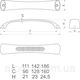 Ручка UZ-SIENNA160-01 L160 WP хром, Міжц. відстань: 160, изображение 2