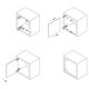 Петля для скла 4-6мм прямокутна (верх+низ) чорна Siso, изображение 2