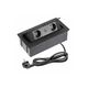 Удлинитель для офиса прямоугольный GTV Soft NEW на 2 розетки USB A+C зарядки провод 1,5м черный, Цвет: Черный