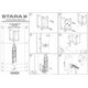 Доска гладильная для гардероба раскладная 150-340х1480 Антрацит, S-6611-A (S-6610) Starax, Цвет: Антрацит, Вид шкафа: Шкаф-купе, изображение 4