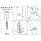 Доска гладильная для гардероба раскладная 150-340х1480 Антрацит, S-6611-A (S-6610) Starax, Цвет: Антрацит, Вид шкафа: Шкаф-купе, изображение 3