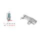 Завіса Для алюмінієвого профілю Накладна з дотягом 100° LinkenSystem, Вид петлі: Накладна, изображение 3
