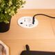 Удлинитель GTV врезной круглый Rondo, 1-schuko, 1-USB A+2-USB C, RJ45, 1-HDMI, кабель 1,5m, белый, Цвет: Белый, изображение 6