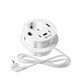 Удлинитель GTV врезной круглый Rondo, 1-schuko, 1-USB A+2-USB C, RJ45, 1-HDMI, кабель 1,5m, белый, Цвет: Белый, изображение 2