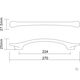 Ручка CR 16/224 MBLK Черный Матовый ДС СтандартЛайн, Цвет: Черный матовый, Межц. расстояние: 224, изображение 2