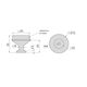 Ручка кнопка Gamet GP19-GA011-WHT-16 патинированный никель, Рисунок: Узор синие цветы, Межц. расстояние: Точка, изображение 2