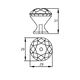 Ручка Ferro Fiori M 0510.01 золото полированное, Цвет: Золото, Межц. расстояние: Точка, изображение 4