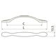 Ручка скоба GTV ROYAL 5 янтарный/золото 128мм UZ-ROYAL5-128-10-03, Рисунок: Piano, Цвет: Янтарный/Золото, Межц. расстояние: 128, изображение 4