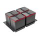Сегрегатор AxiSpace 800мм 4х15л, Зовнішній розмір секції, мм: 800, Колір: Графіт, Висота, мм: 299, Внутрішній об'єм: 4Х15л, изображение 2