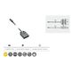 Коннектор GTV LED-распр. 3 гнезда, кабель 2м, разъём Mini AMP LZ-AKZ312-10N, изображение 2