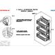 Корзина бокового крепления 3-уровневая 280х485х920, правый, Серый, S-6272-G Starax, Сторона крепления: Правая, Наружный размер секции, мм: 300, Цвет: Серый, изображение 4
