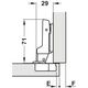 Петля напівнакладна Hafele Metalla 540 SM 110° 45/9.5 сталь чорна без пружини, Вид петлі: Напівнакладна, Колір: Чорний, изображение 3