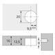 Стяжка VB 35/16, белая (9064883) Hettich, Толщина плиты: 16, Цвет: Белый, изображение 2