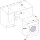 Стирально-сушильная машина Whirlpool встраиваемая фронтальная, 7(5)кг, 1400, A+++, 60см, дисплей, пар, инвертор, белый, изображение 3