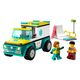 LEGO Конструктор City Карета скорой помощи и сноубордист, изображение 3