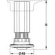 Опора кухонная AXILO 48 с регулировкой 100 мм пластик черный, Высота, мм: 100, изображение 2