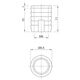 Муфта М6 L=11,5 мм, D8, забивная, пластик, неразжимаемая, (BU61) Permo, изображение 3