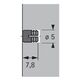 Муфта М4, L=7,8 мм, D5, забивна, сталь, розтискальна, (48578) Hettich, изображение 2