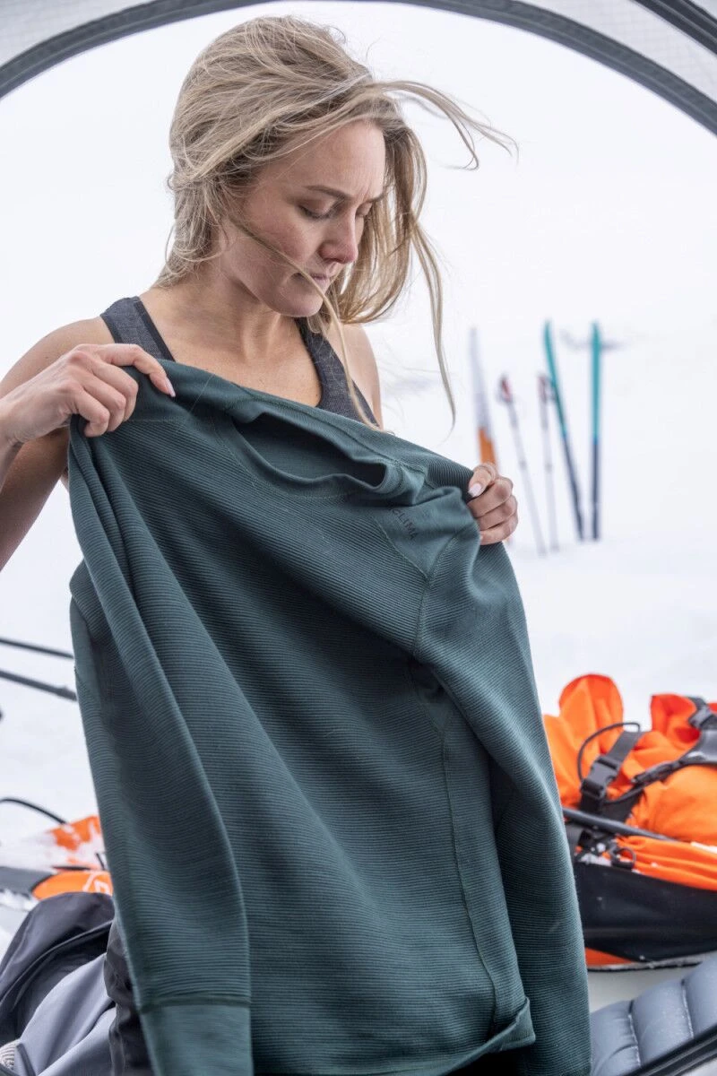 Термокофта жен. Aclima StreamWool 400 Crew Neck Green Gables S