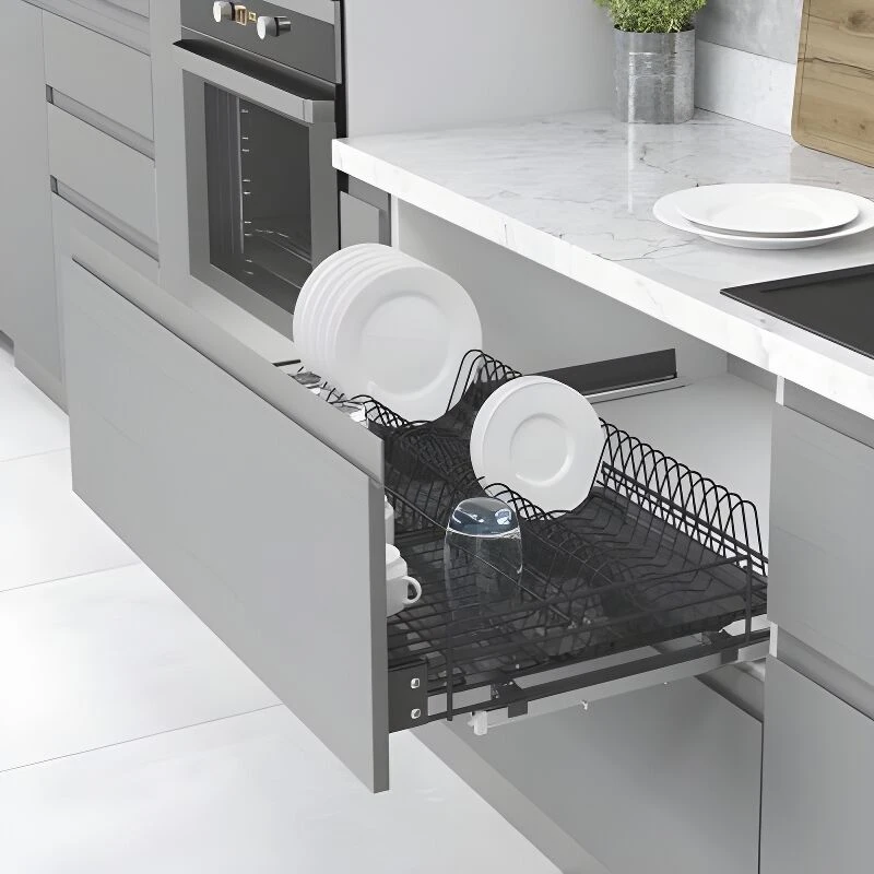 Сушка выдвижная 800 мм (760-780x520x185) на тандемах blum