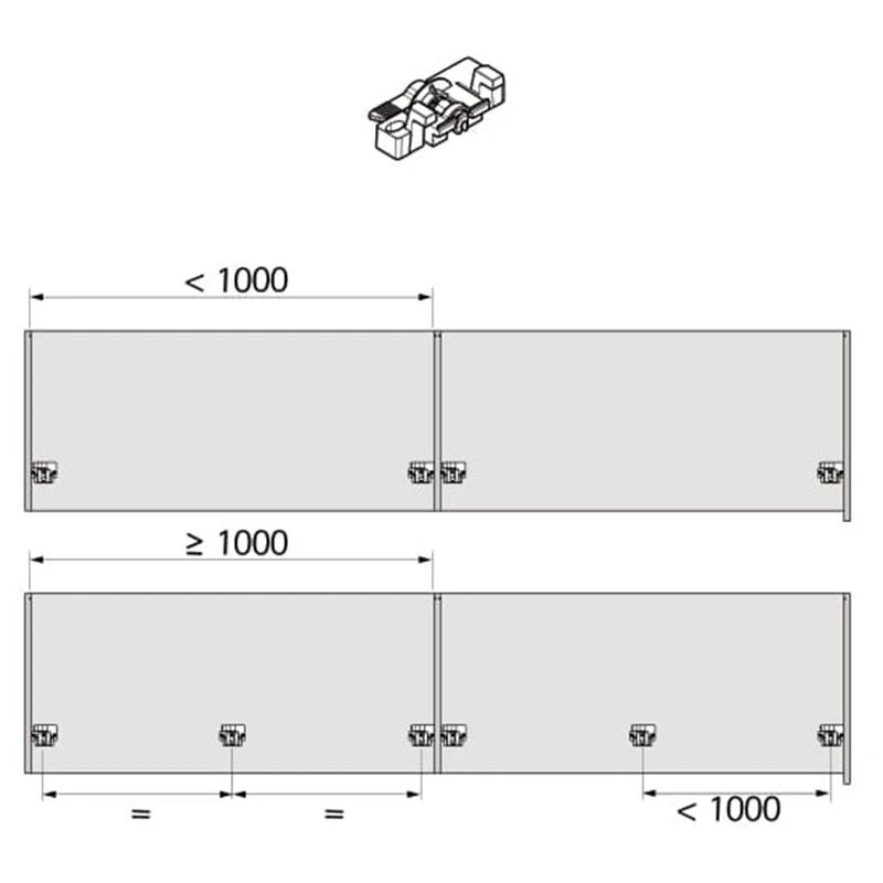 Комплект topline xl v2.0 на 2 двери (до 60 кг 18-30 мм) с