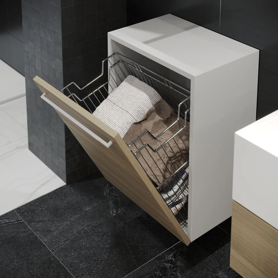 Корзина для белья с держателем 350 мм хром 25521 ✓ Owwa